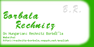 borbala rechnitz business card